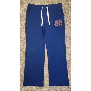 Vintage Y2K Urban Pipeline Mens Blue Graphic Sweatpants XL Fleece Joggers 62